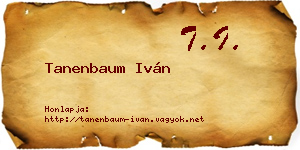 Tanenbaum Iván névjegykártya
