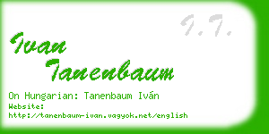 ivan tanenbaum business card